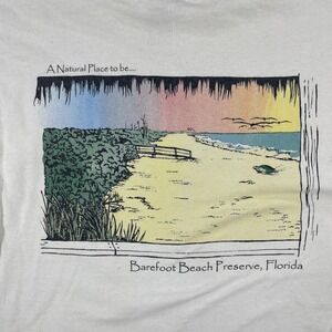 Barefoot Beach Preserve Florida T Shirt‎ Medium Mens Souvenir Tee